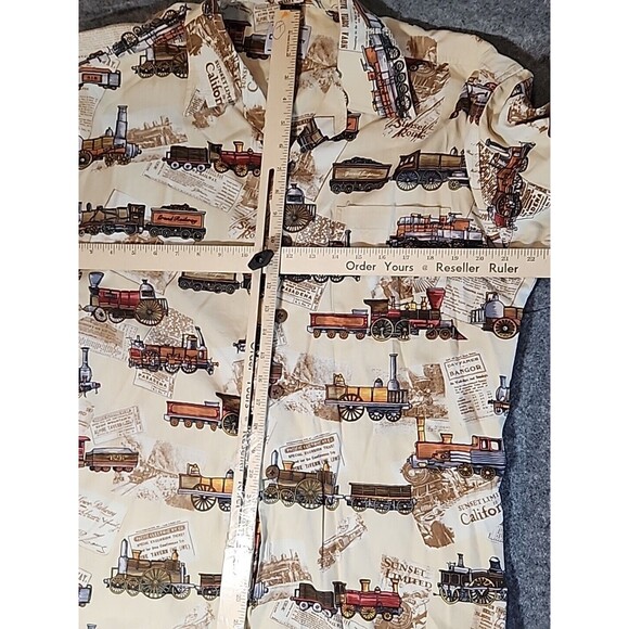 DAVID CAREY Shirt Mens Large California Train Railway Sunset‎ Limited Special - Picture 10 of 13